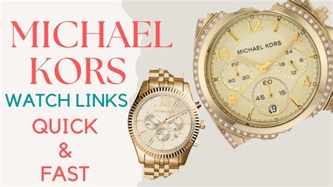 how to remove watch links michael kors|removing watch links without tool.